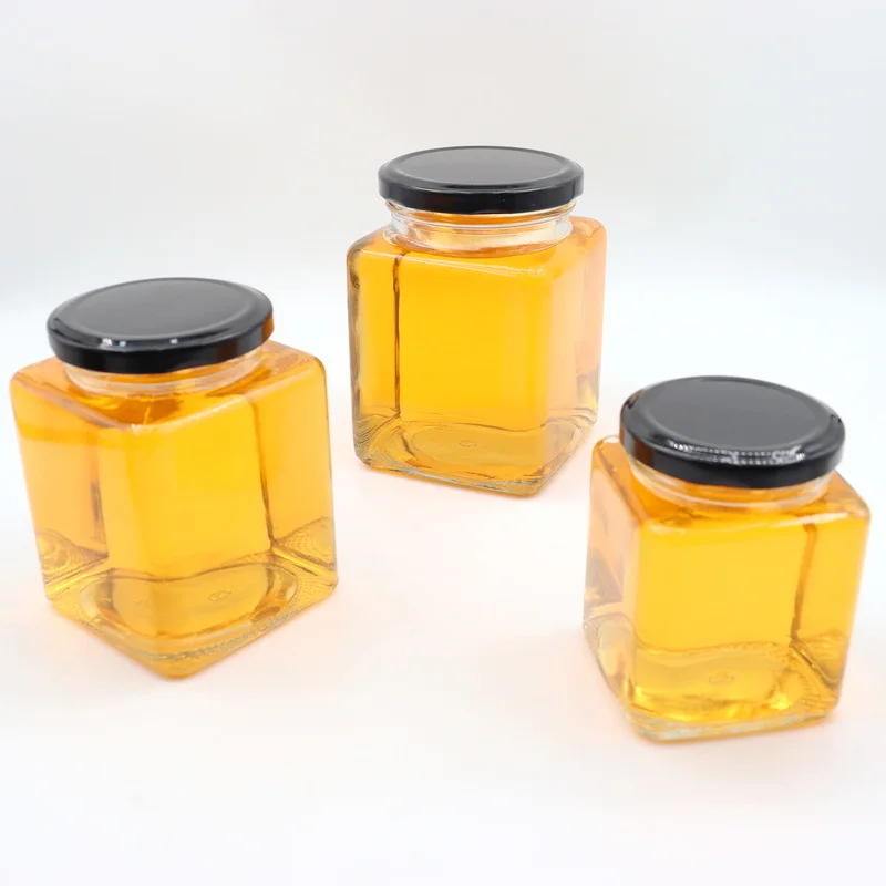 Custom Square High Quality Frascos De Vidrio Para Mermeladas Glass Honey Pickles Jar Chinese 200ml 280ml 480ml