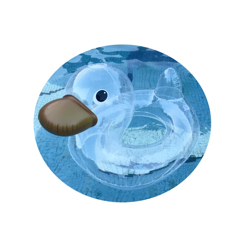 Inflatable swimming ring floating tube transparent duck swimming ring/seat ring