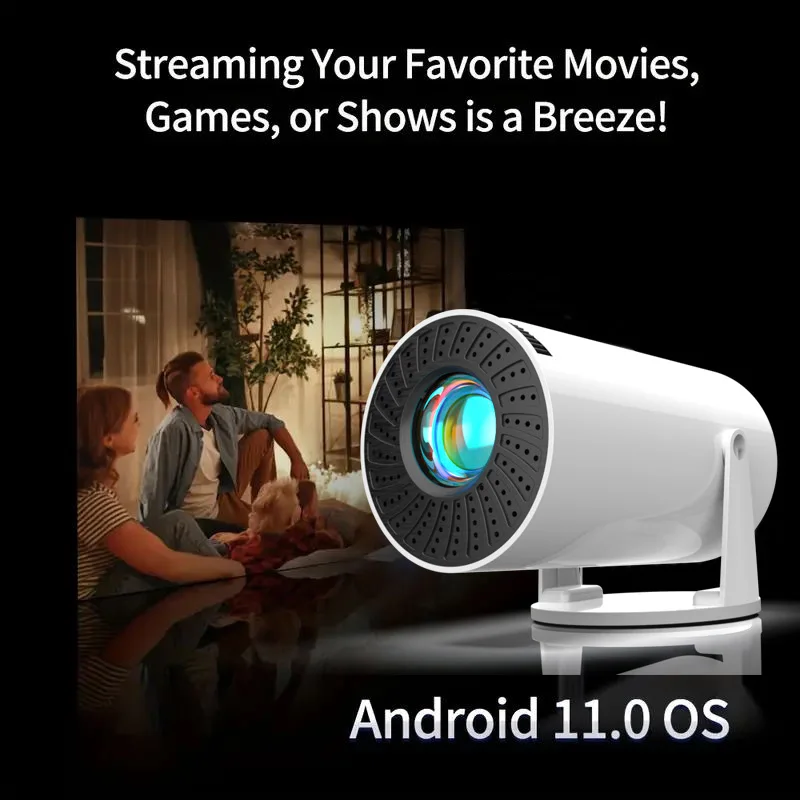 Mini game video Projector 4K support with WiFi and Bluetooth,1080P, Android OS,Netflix, YouTube, HDMI,mobile phone compatible