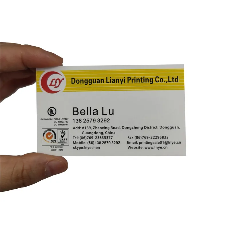 eco friendly 300g 350g art paper customized cards printing visiting business card with logo and qr code
