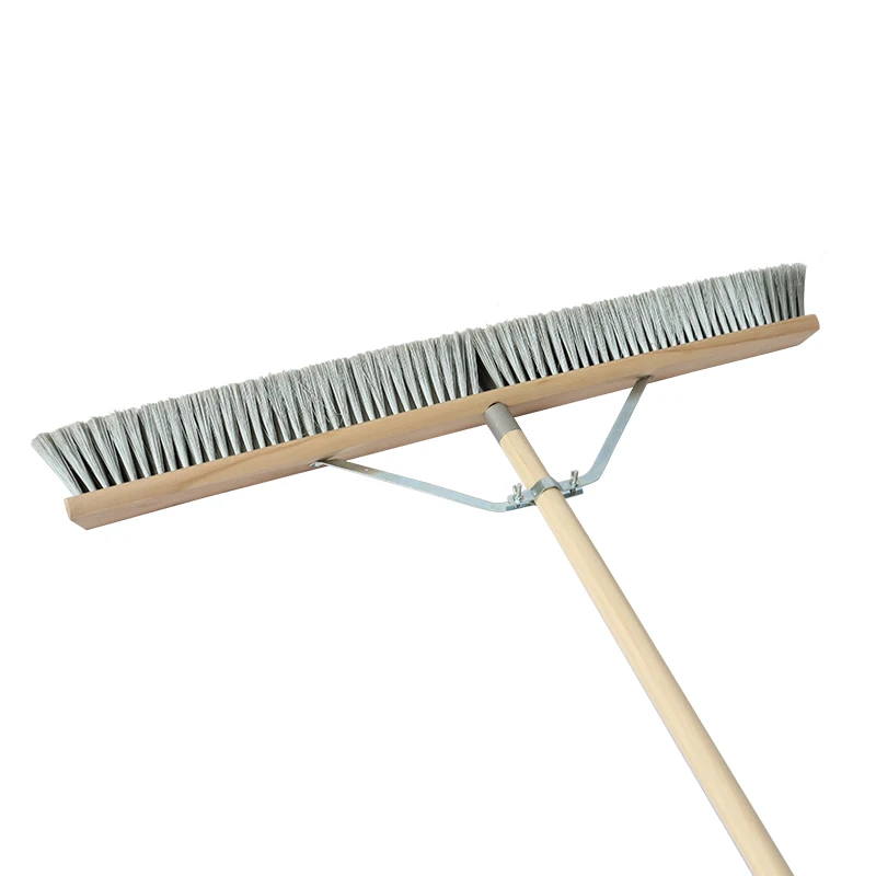 All-purpose 24' 36' Hardwood Block Stiff Fine Poly Flagged Bristles Sweep Push Broom for sweeping dust fine heavy debris