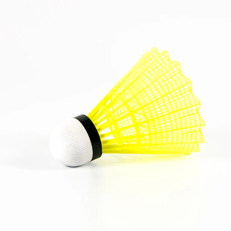 Hot Sale Professional Competition Resistant Yellow Badminton Shuttlecocks 6Pcs Leisure Outdoor Play Training Pack Made High