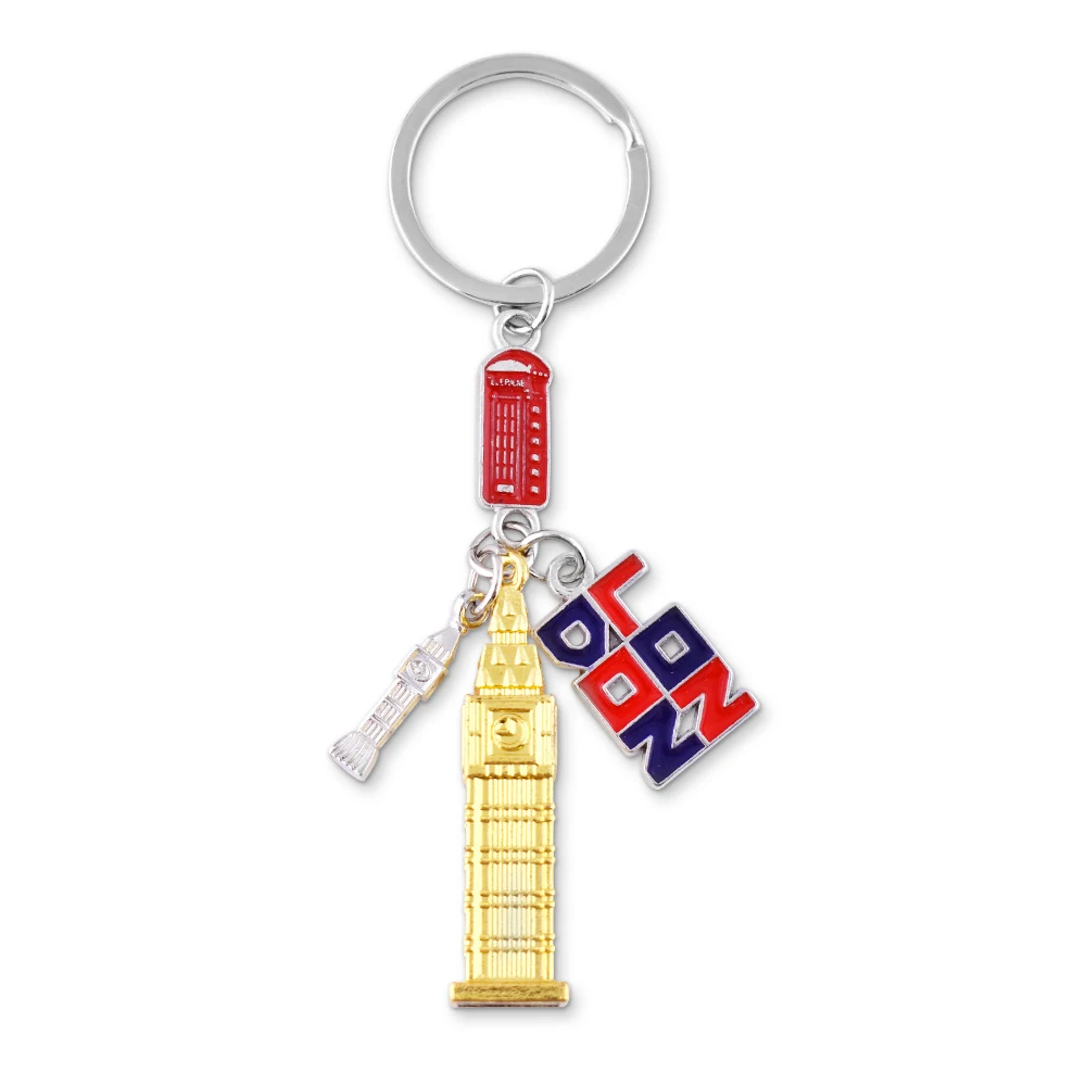 2025 High Quality Customized London Big Ben Metal Keychain New Popular Design for Souvenir Promotional Gift