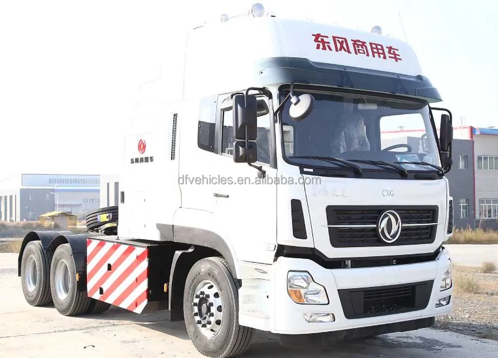 Top Quality 6x4 7.5m Length CNG Fuel Dongfeng Tianlong Series Euro V Emission Tractor Truck on Sale.