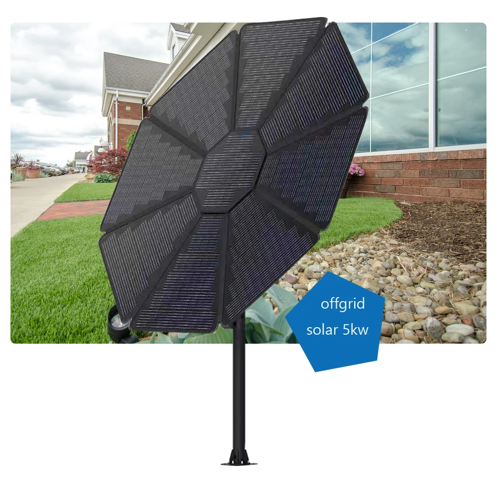 1kw 3kw 5kw PV Monocrystalline Silicon Solar Cell PV Flower Sun Sunflower Solar Panel for Home Use