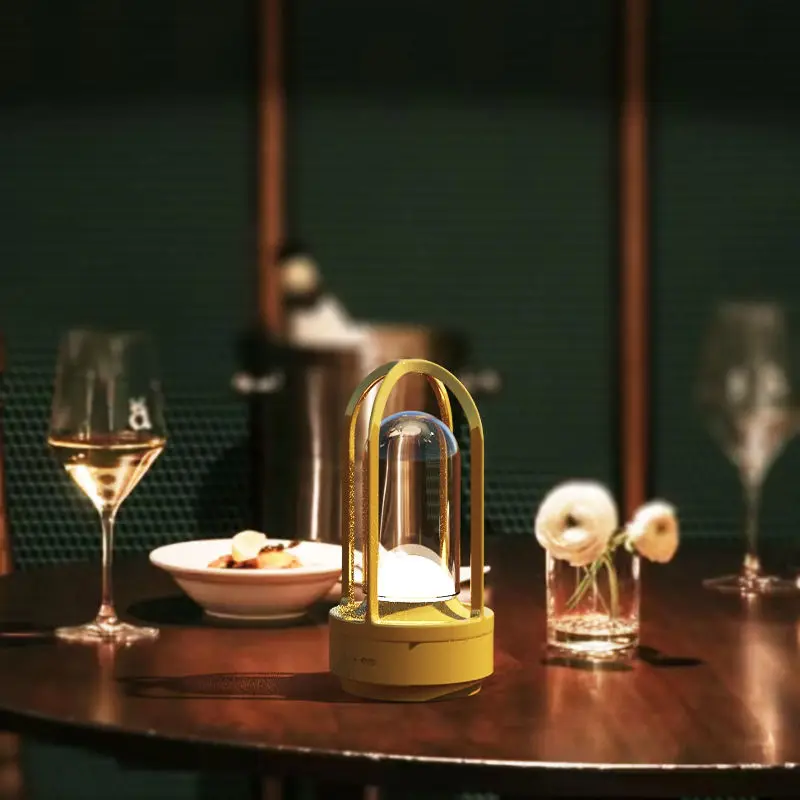 Cordless Rechargeable Crystal Table Lamp for Restaurant Outdoor Indoor Use Ambience led light