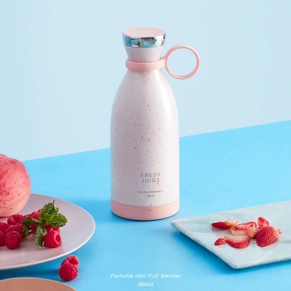 Electric Juicer Cup Mini Blender Usb Rechargeable Portable Blender Ice Breaker 4 Blades Portable Juicer Blender