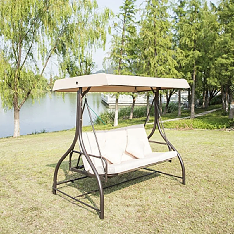 Wholesale Classic 3 Seater Cushioned Canopy Swing Chair for