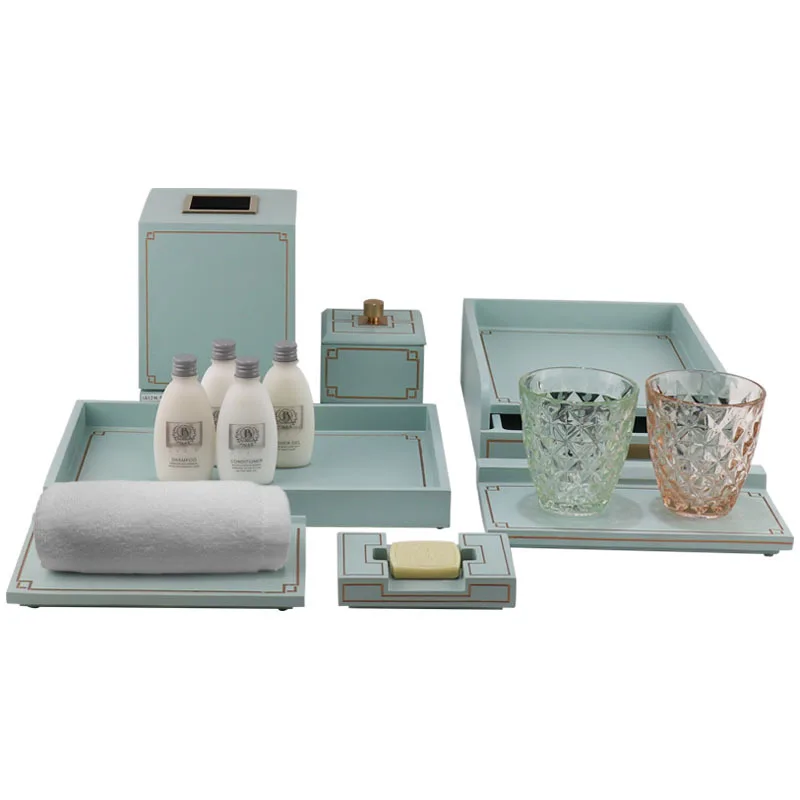 Wholesale Custom Dubai Hotel Amenities Bathroom Supplies Acrylic Hotel Tray