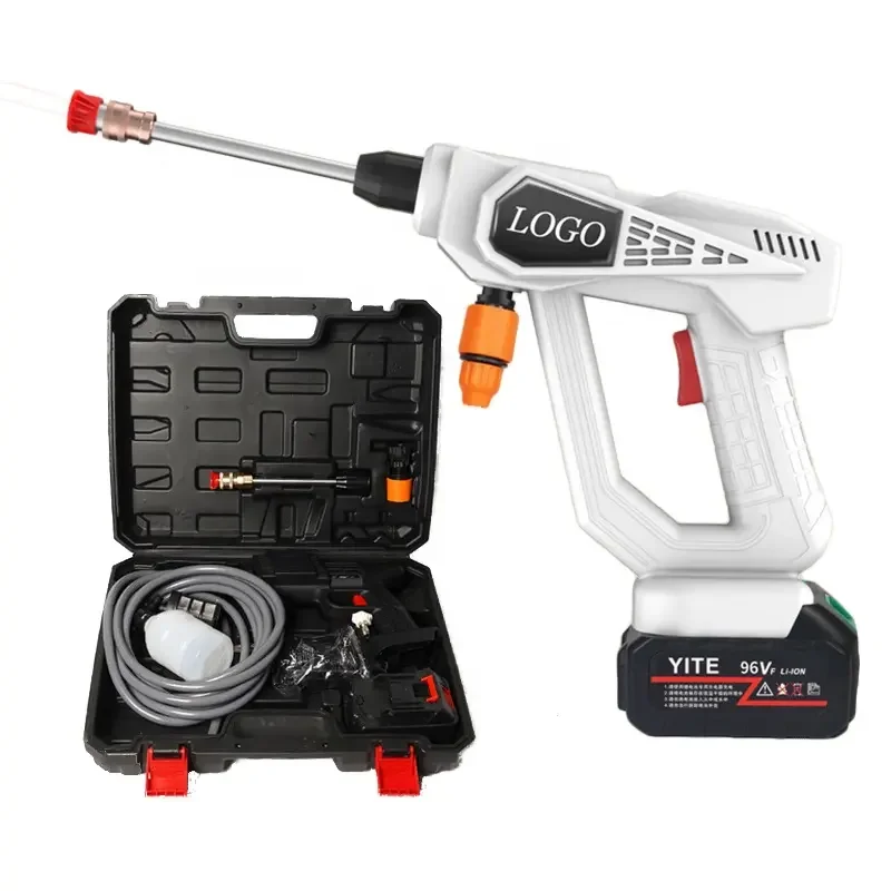 Cordless High Pressure Car Washer Rechargeable Lithium Battery Wireless Car Washing Machine Spray Gun Portable Pressure Washer