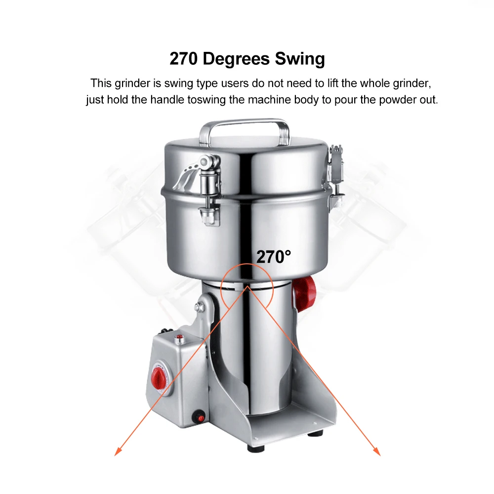 BioloMix 2000g Grains Spices Hebals Cereals Coffee Dry Food Grinder Miller Grinding Machine gristmill home medicine flour powder
