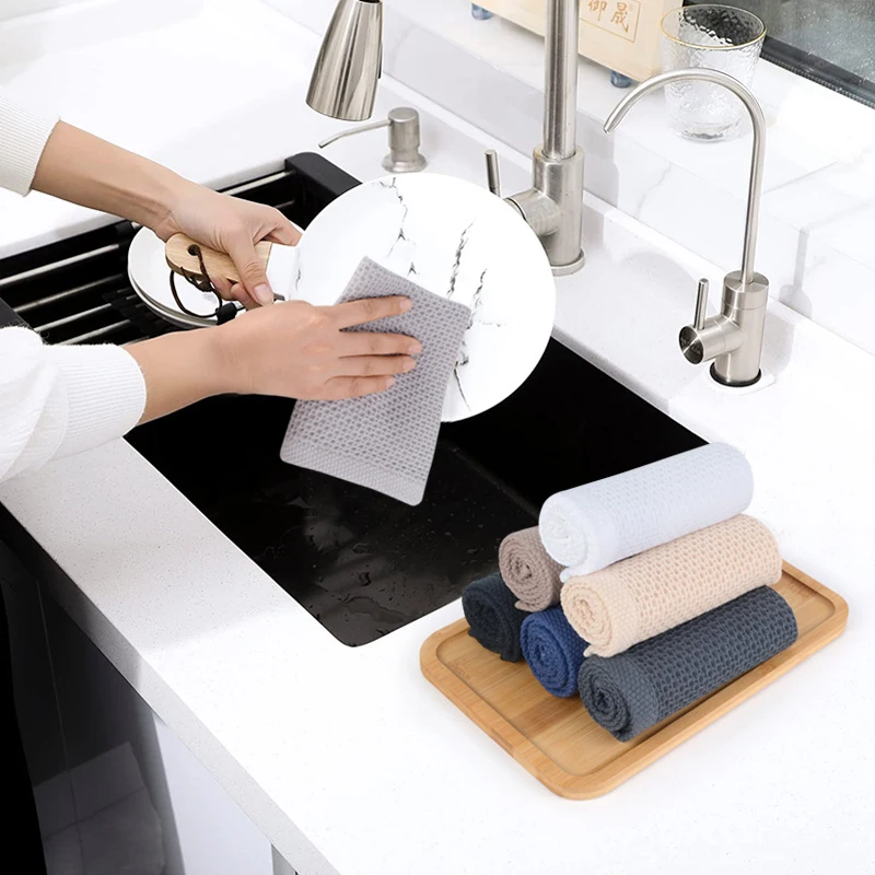 Toallas De Cocina Serviette De Cuisine Cotton Hand Kitchen Towels Cotton Dish Cloths Waffle Kitchen Dish Towels Set For Kitchen