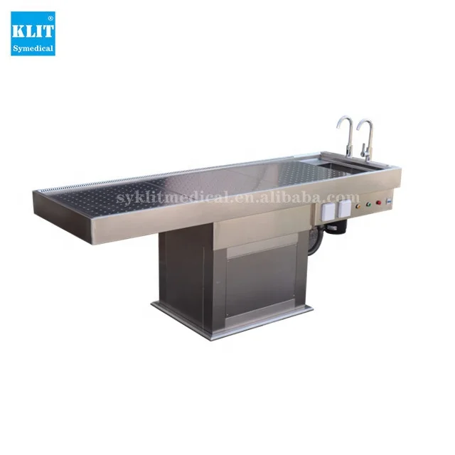 Morgue electric lifting autopsy table stainless steel autopsy table price