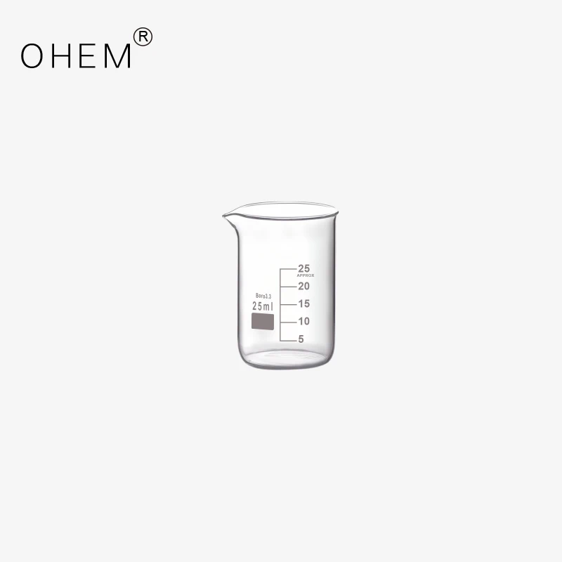 High Quality Chemistry Beaker Laboratory Glass 25ml glass beaker