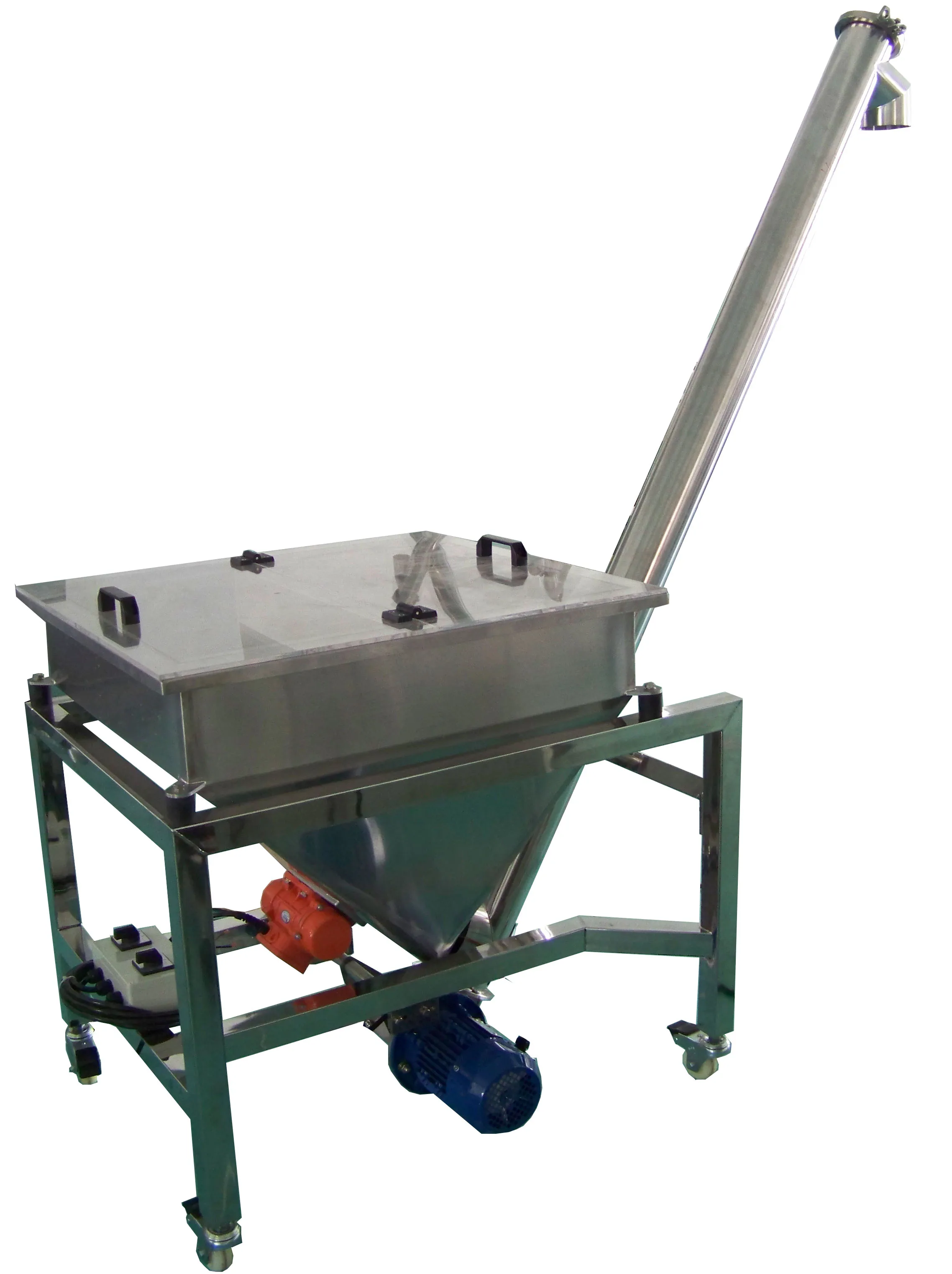 Factory wholesale  high-quality industrial conical stainless steel hopper with vibration feeder
