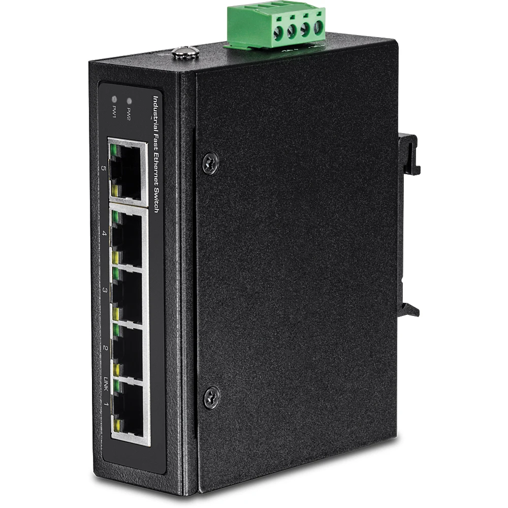 Промышленный Ethernet-коммутатор OEM 12 В-36 В постоянного тока с 5 портами на Din-рейке