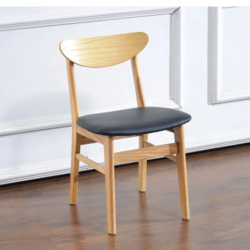 Nordic modern style small dining room wooden chair factory direct sale outdoor backrest garden wood chair
