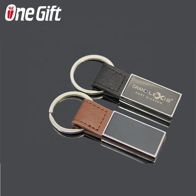 Customized leather keychain with logo key decoration hanging buckle, car keychain pendant