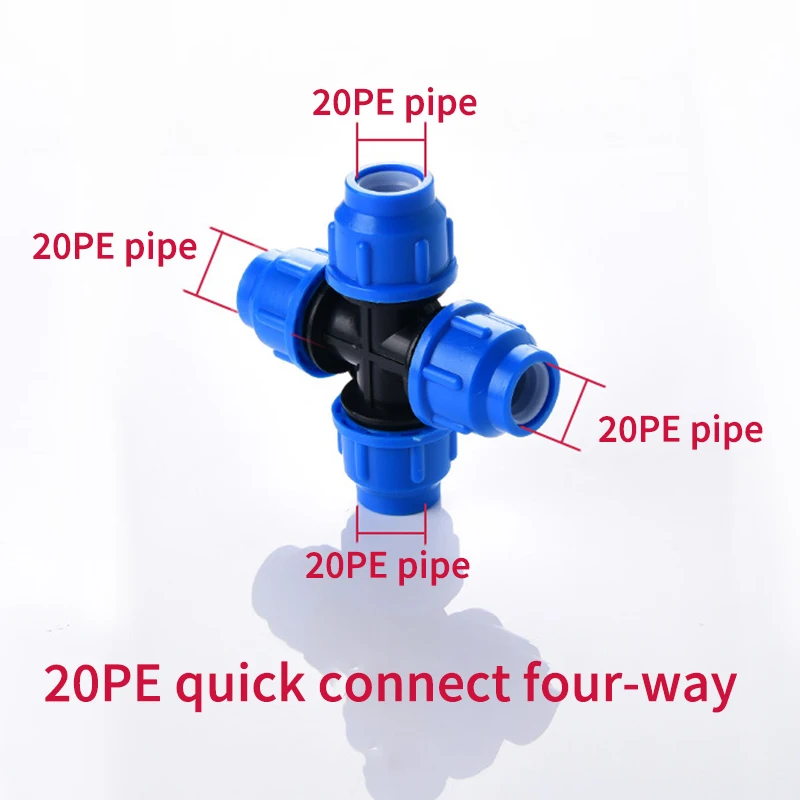 Manufacture Poly Hdpe Pp Compression Fittings Adaptor Threaded Couplings Connectors Pe Tube Hdpe Pipe Fittings