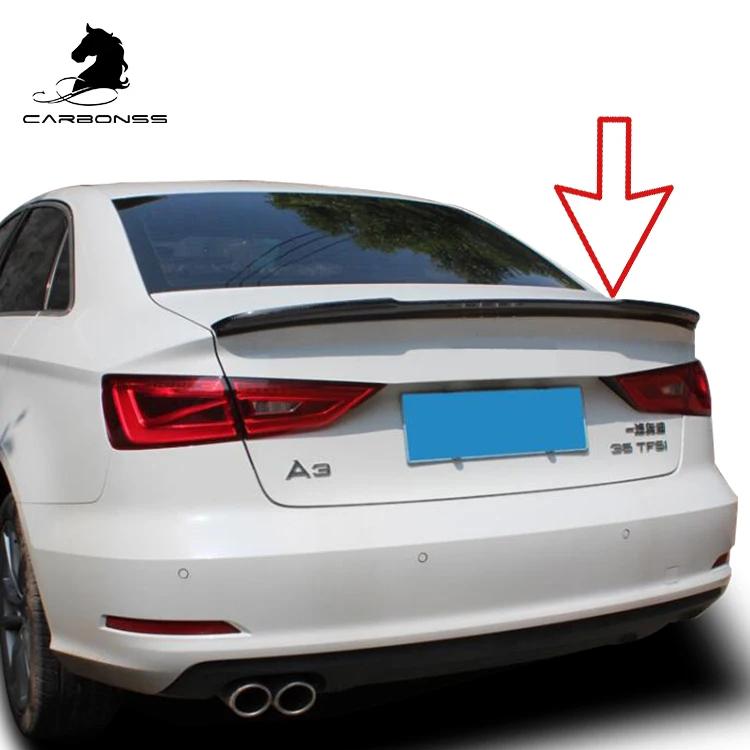 Для AUDI A3 S3 R3 8V задний спойлер из углеродного волокна губа 2013-2018