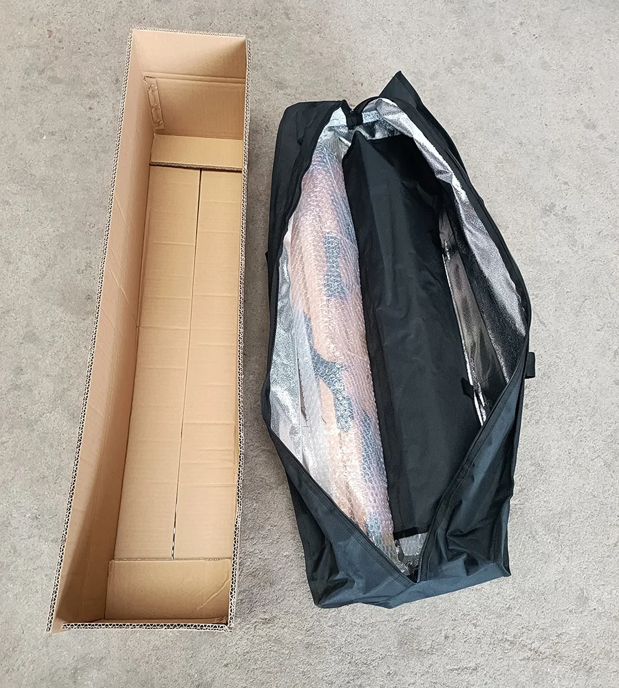 wholesale good quality durable wooden outdoor foldable portable three legs fold away camping table with storage bag