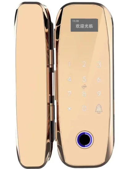 office glass door locks fingerprint biometric smart door locks card passoword lock