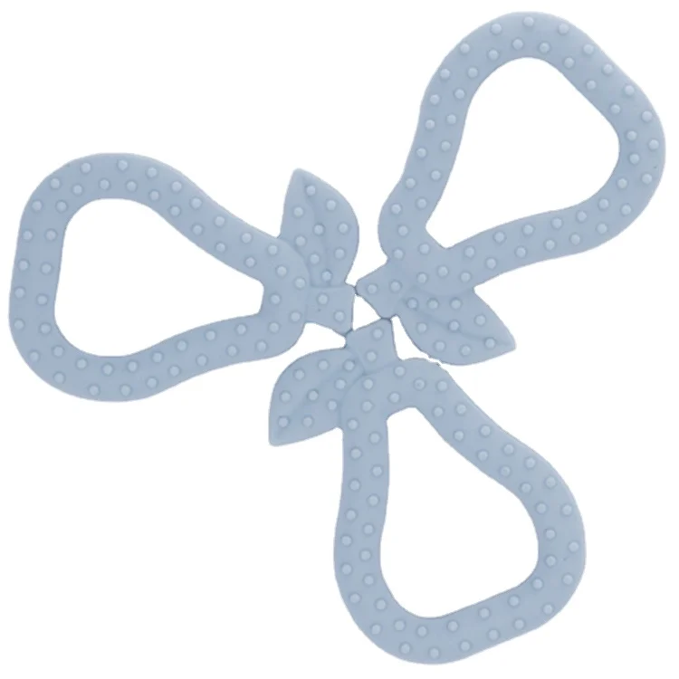 Toddler Infant Bpa-Free Eco Friendly Silicone Flexible Infant Baby Teether Ring Toy for Newborn from 0-6 months