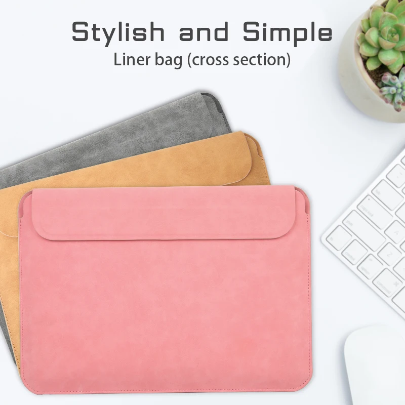 Wholesale PU Leather Laptop Case 11/12/13/15' Laptop Air/Pro Sleeve Bag Portable PC Material
