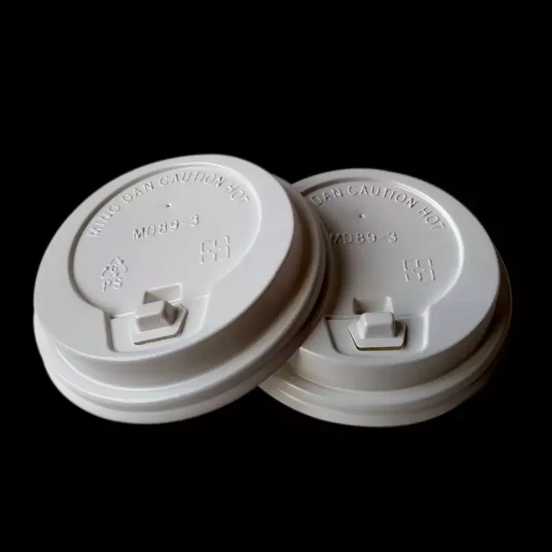 Disposable PLA PP PS PET Paper Coffee Cup Dome Flat Switch Lid Cover