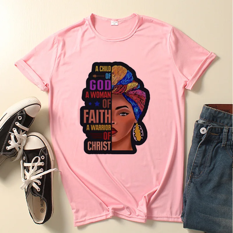 Top De Mujer Fashion Funny Personnalised African Black Girl History Month Tees Female Melanin 100 Polyester T Shirts Ladies Tops