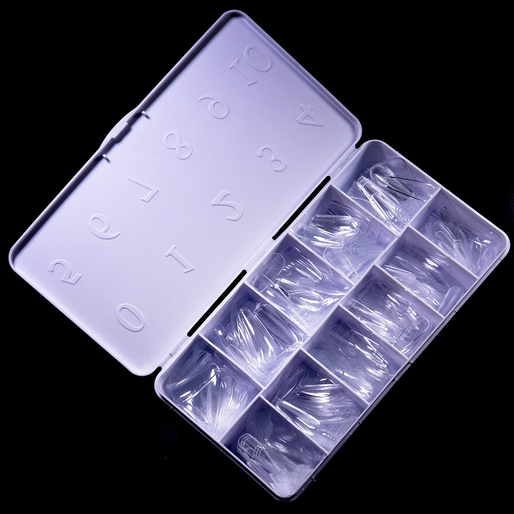 Short round nail tips full cover soft gel material break resistant nail art tips