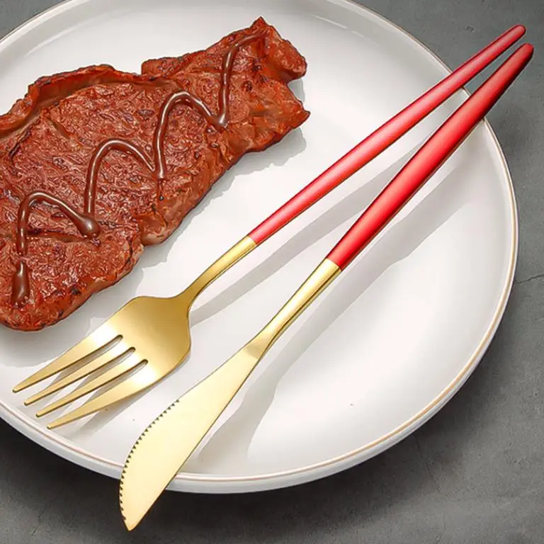 Wholesale Spoon And Fork Set Luxury Golden Cutlery Set Stainless Steel Gold Silverware Flatware Gold Spoon