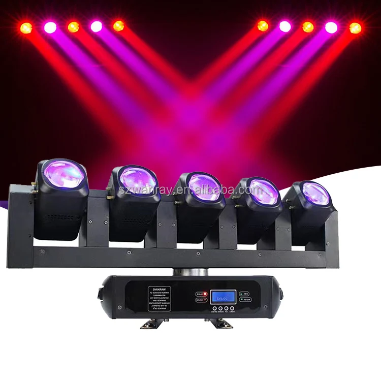 Hot Selling Five LED Moving Head Light 400W Rotating Effect 5x40w DJ Disco CLUB Beam Lights Wash Bar