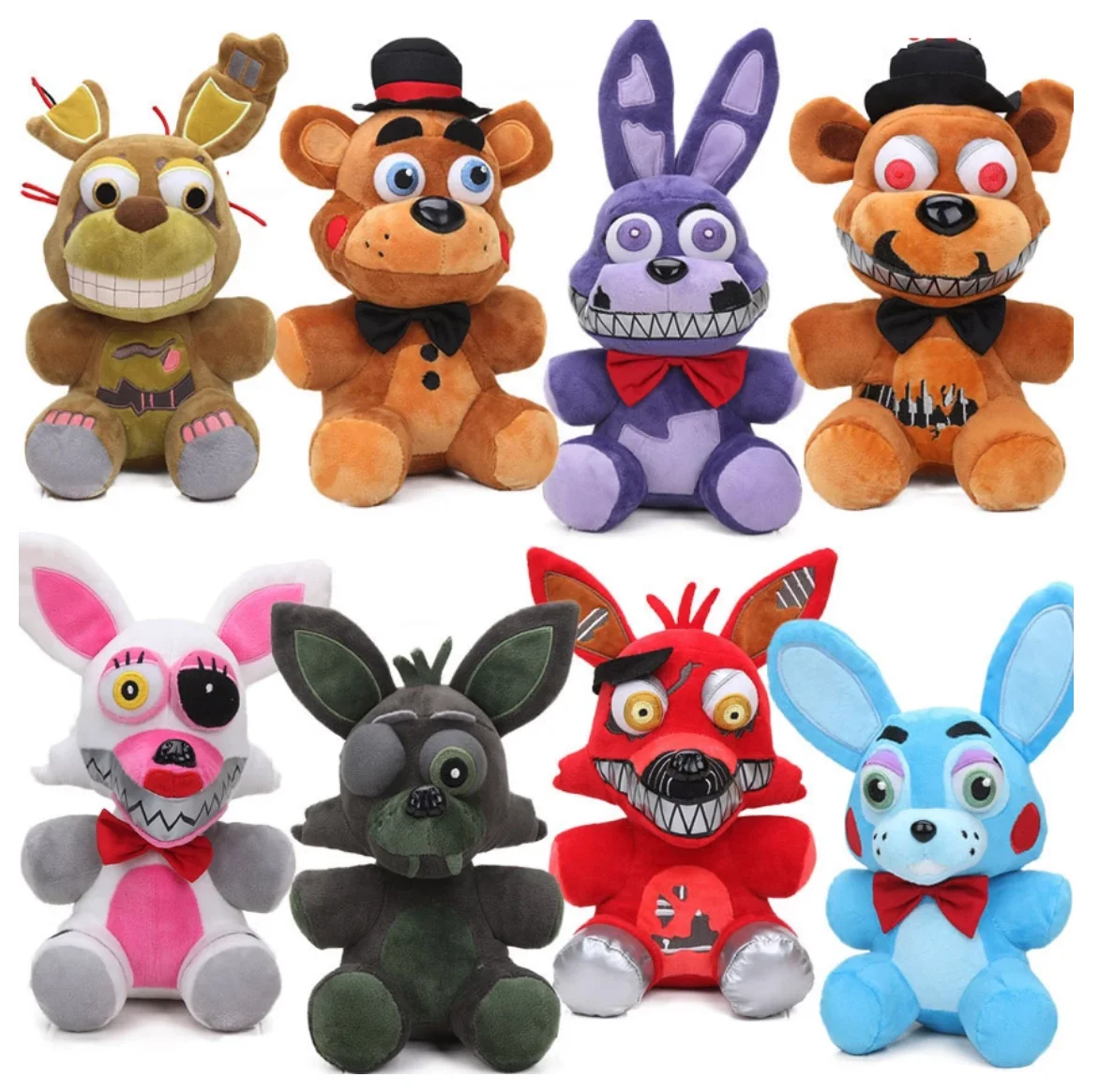 Wholesale New 25cm Fnaf Nightmare Freddy Bear Foxy Springtrap Bonnie Plush Toys At Freddy Toy Soft Stuffed Animal Dolls