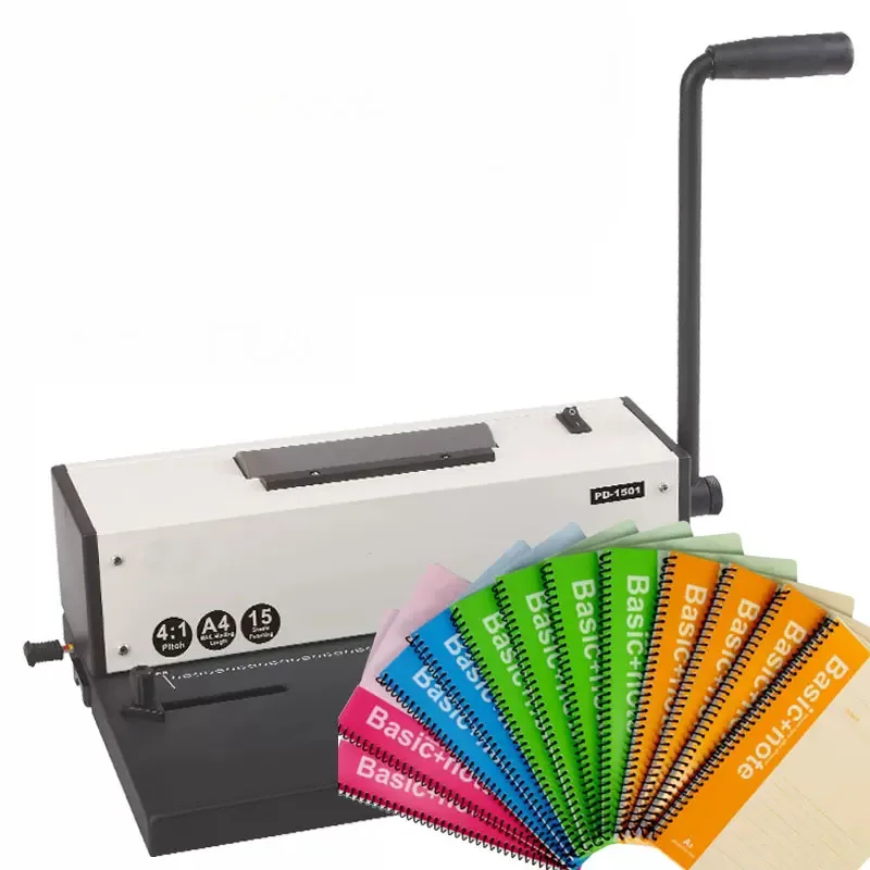 Factory price A4 A3 Size Base Heavy Duty Manual Punching Electric book Spiral Binding Machines