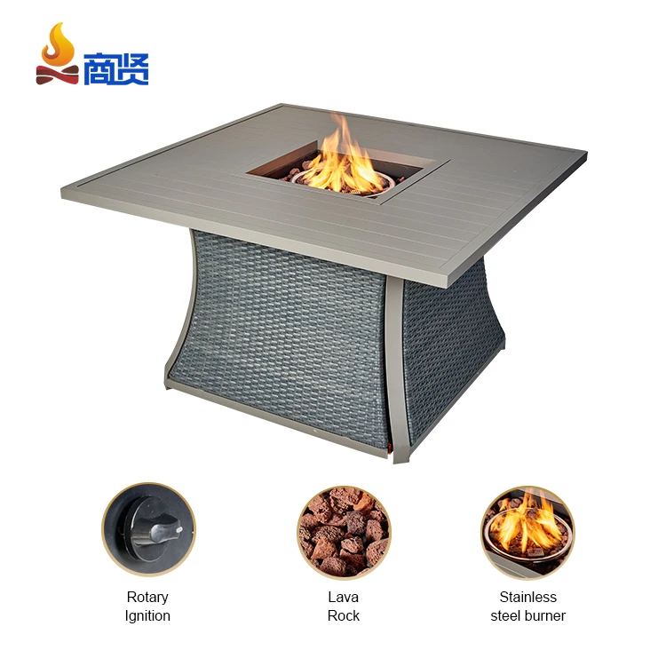 42 inch rattan plaiting article pit gas fire patio heater gas outdoor solo stove fire pit gas