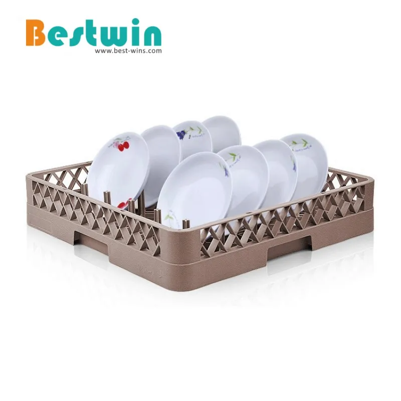 25 Compartment Plastic Dishwasher Base Dish Drying Basket Plate Tray Storage Rack