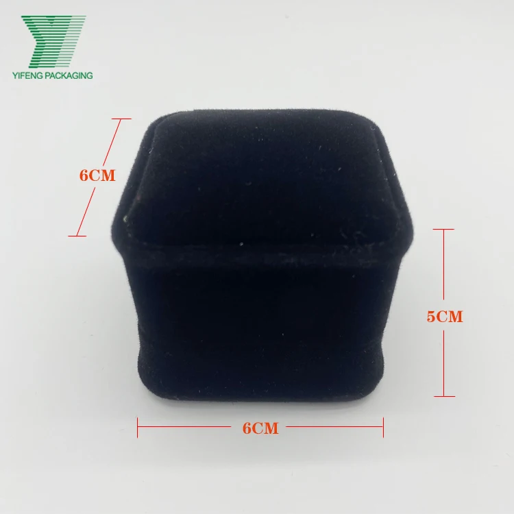 Luxury velvet jewelry paper box necklace ring custom logo gift paper jewelry box packaging