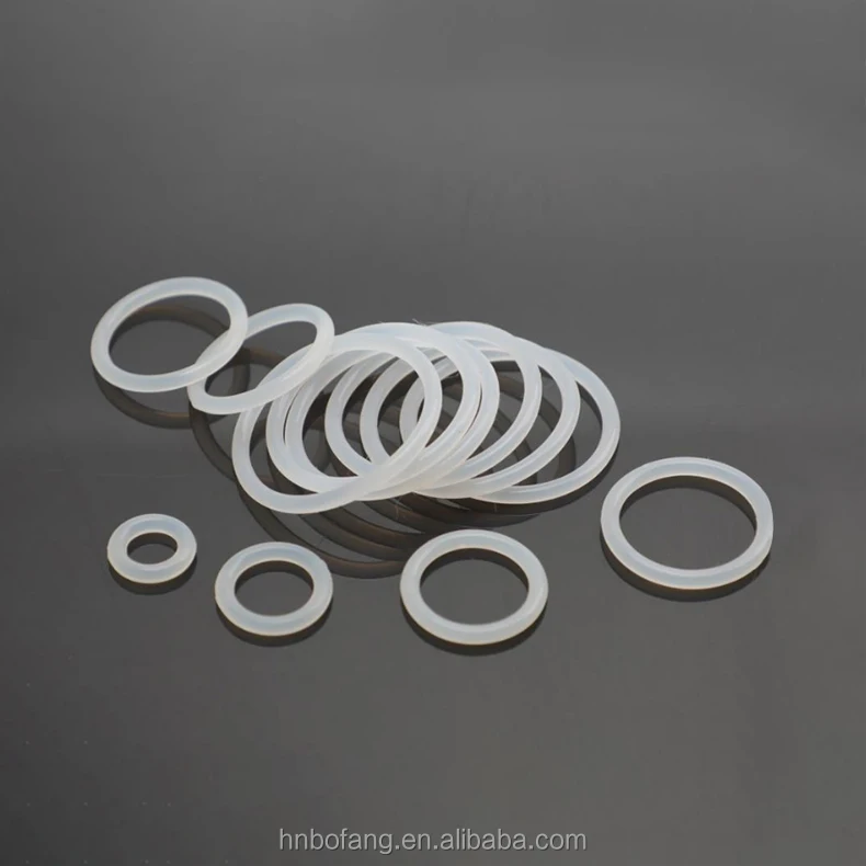 Big Size Heat Resistant 4 mm CS Diameter Clear Transparent Silicone Rubber O Ring Seals