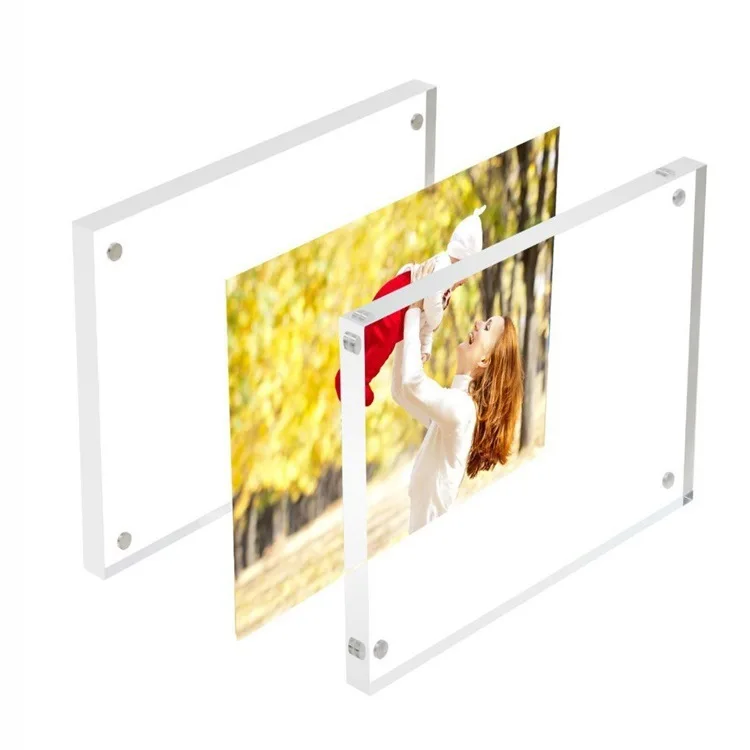 Magtoon Custom Wholesale 5X7 Inch Sublimation Magnet Picture Luxury Premium Magnetic Acrylic Photo Photograph Block Frame