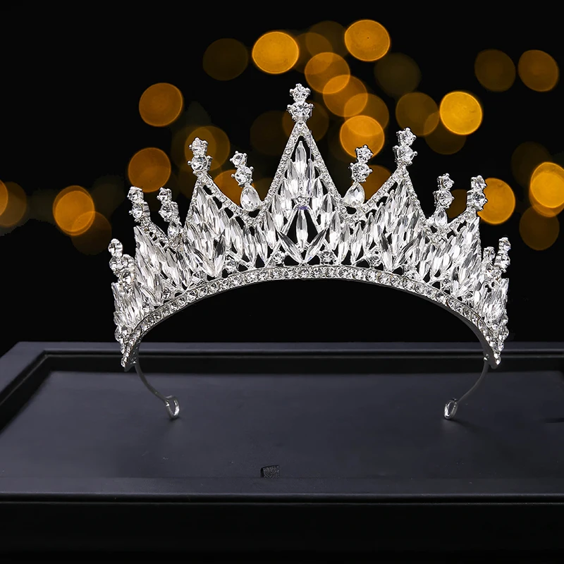 Crystal Hair Tiara  Party Tiara Crowns Happy Birthday Tiara Crowns Mermaid Hair Accessories