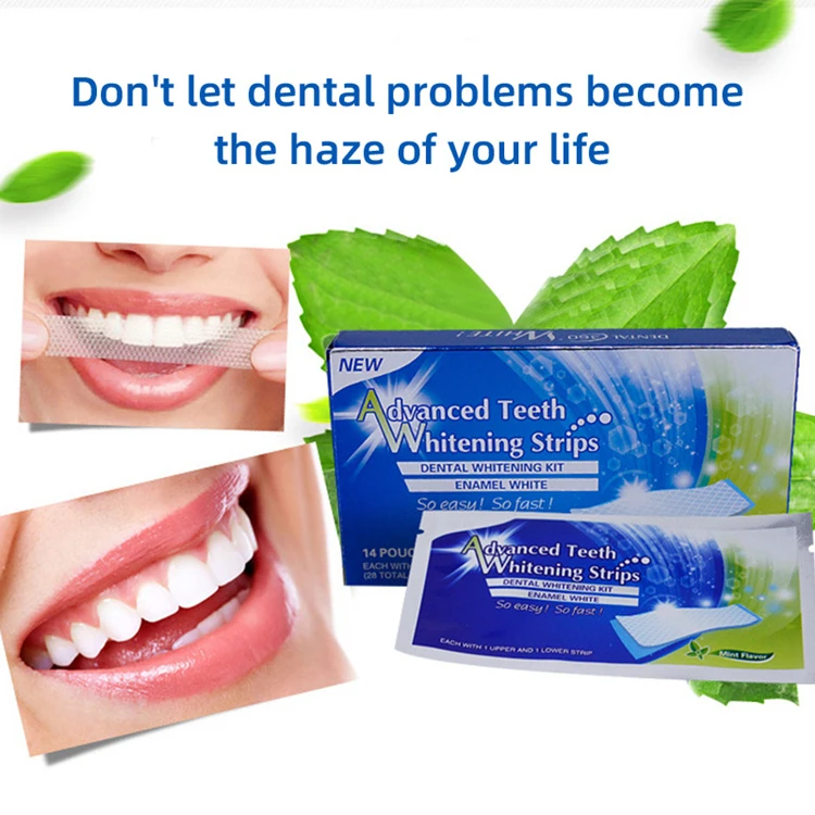 Best selling custom logo organic advanced 3d teeth whitening strips