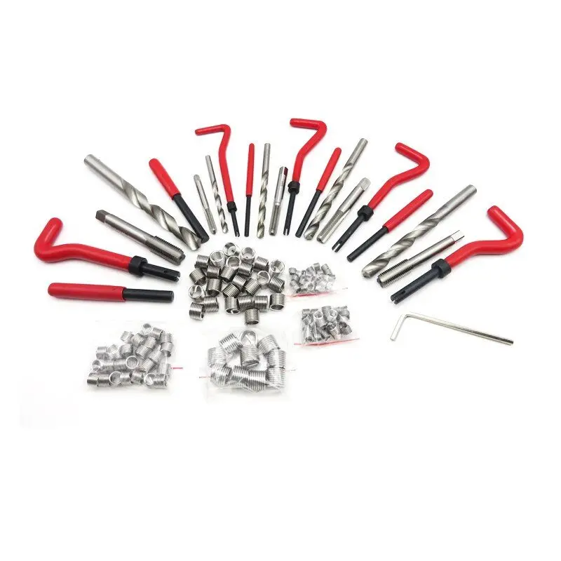 Car Thread Repair Set Hand Tools 131PCS M5 M6 M8 M10 M12  Stripped Thread Repair Kit rethread Recoil Repair Tool Set