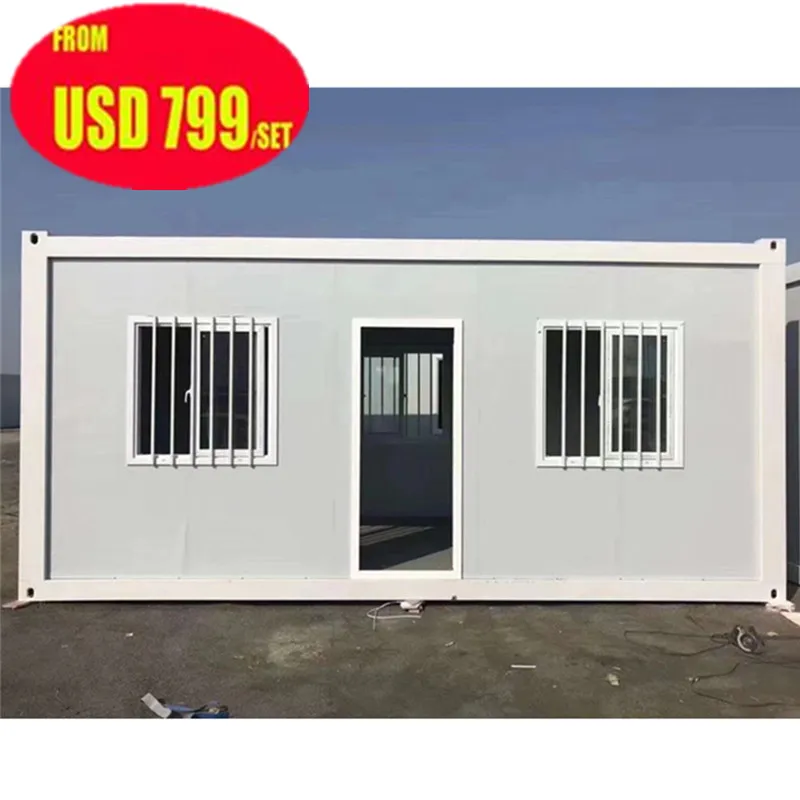 one bedroom metal frame steel structure modular knock down mobile tiny homes prefab house container for sale