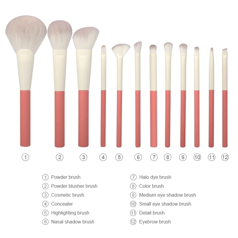 2023 Hot Sale Bling 12 Pcs Custom Competitive Glitter Makeup Brush Set Reasonable Personalized Wholesale Price Make Up Brushes