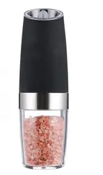 Wholesale Customized Adjustable Coarseness Electric Pepper Salt Grinder Gravity Induction Pepper Mill with Blue Led Light