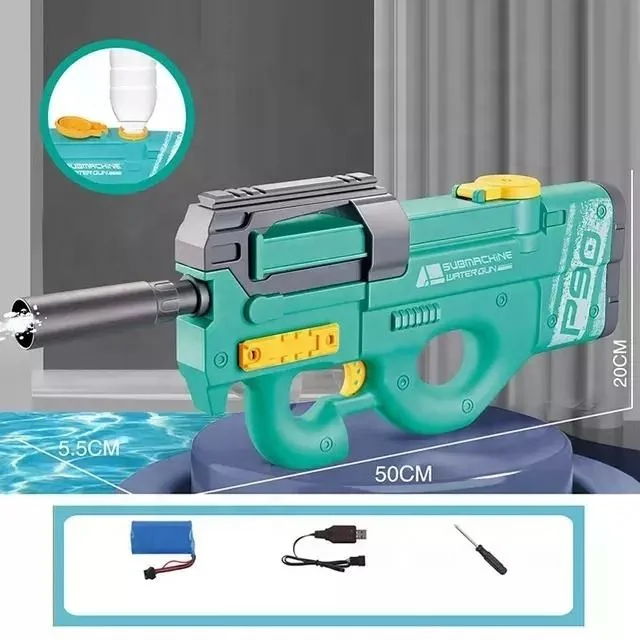 Automatic P90 Water Squirt Guns High Capacity Water Super Soaker Gun Toy For Summer Electric Water Gun
