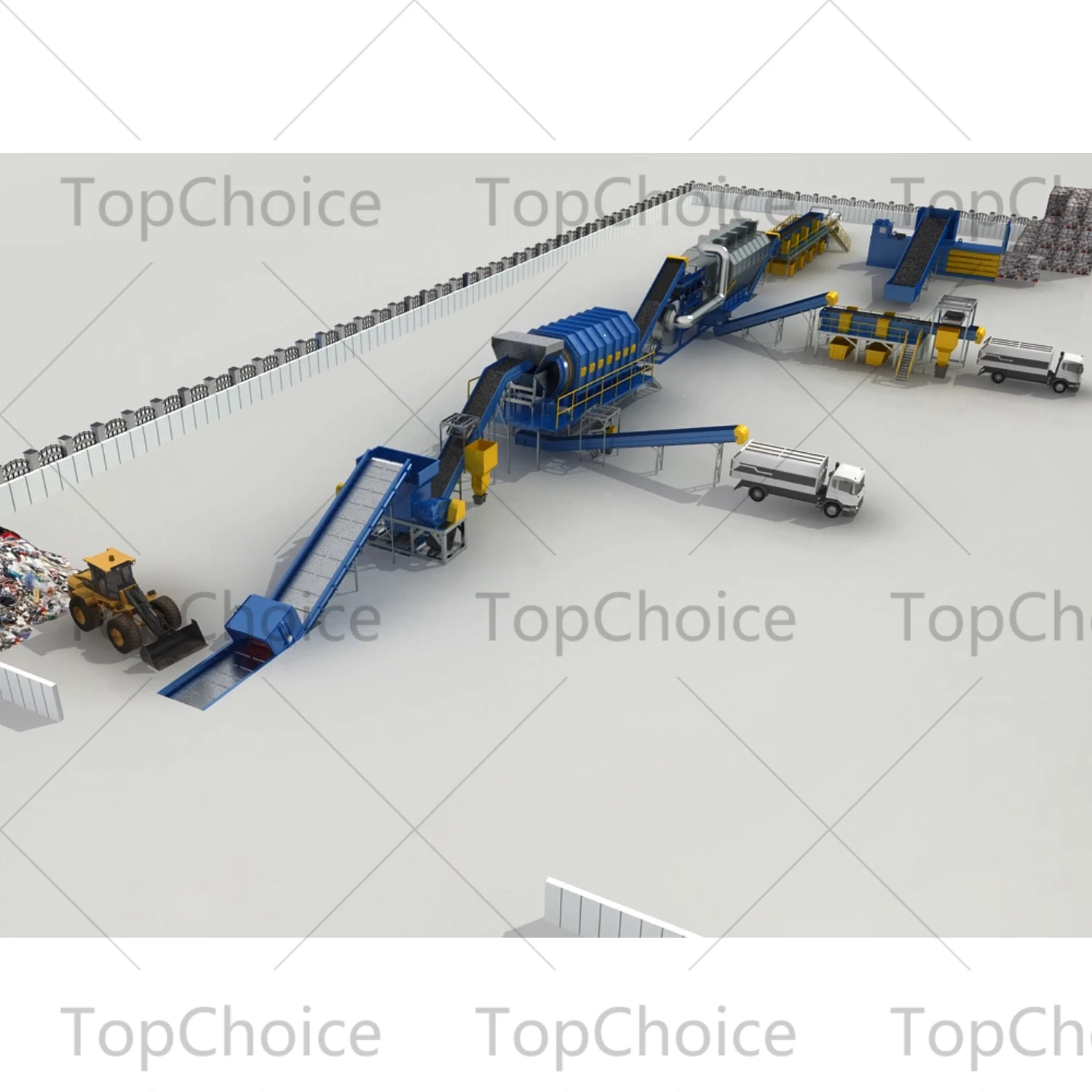 Solid Waste Belt Conveyor Waste Disposal Station Urban Solid Waste Model