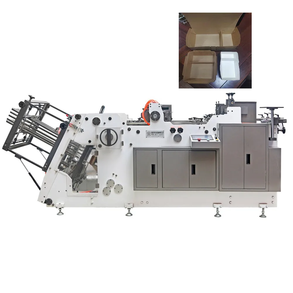 Automatic  High Speed Burger Automatic Paper Bowl forming Paper Lunch Hamburger Pizza Box Making Machine