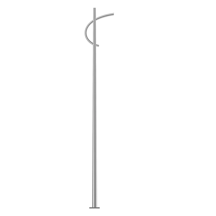 Phoebus Light Q235 steel 6 meters conical shape hot-dip galvanized street light pole with conch Arm